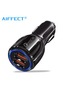Автомобільний зарядний пристрій USB AIFFECT A1 B1-bk (Sy-681) Quick Charge