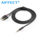 Кабель 2 RCA 3.5 мм Aiffect AI AR1-BK 2 метри
