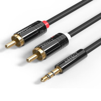 Кабель 2 RCA 3.5 мм Aiffect AI AR1-BK 2 метра