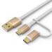 Кабель для быстрой зарядки 2 в 1 Type-C Micro USB AIFFECT AI-UMC2A1 1 м