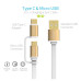 Кабель для быстрой зарядки 2 в 1 Type-C Micro USB AIFFECT AI-UMC2A1 1 м
