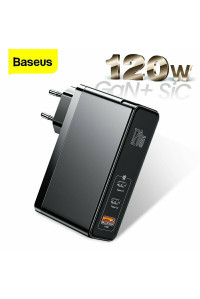 Мережевий зарядний пристрій 3 в 1 Baseus GAN 120w PRO (Gan2pro)