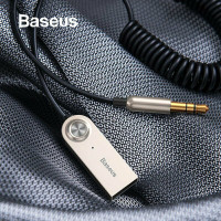 Baseus Bluetooth адаптер Hands Free для авто AUX 3.5 мм Bluetooth v5 (BA01-01) 