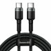 Кабель Type C Type C 5A 100W PD QC 3.0 Baseus Black