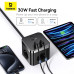  Зарядная станция-удлинитель Baseus GaN 7-в-1 30W 3 розетки 4000W 1.5 м