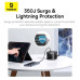  Зарядная станция-удлинитель Baseus GaN 7-в-1 30W 3 розетки 4000W 1.5 м