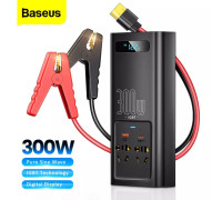 Інвертор 12-220 V з чистою синусоїдою Baseus 300W для дому та авто
