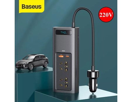 Інвертор Baseus 150W Inverter 12 220V Type-C 30W+USB 30W PD3.0 QC4.0 для авто
