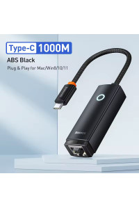 Baseus Type-C Gigabit Ethernet адаптер 1000 Мбит/с USB 3.0 Lan RJ45 (BS-OH004)