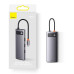 USB хаб Baseus 8-в-1 Type-C HDMI 4k 60hz 3 USB 3.0 PD 100W RJ45 LAN картрідер (BS-OH101)
