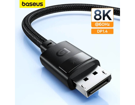 Кабель Baseus Displayport 1.4 DP HDR 3D 8k 60hz 4k 144hz 2k 240hz 165hz 144hz