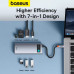 Baseus USB HUB 7-в-1 HDMI 4k 60hz PD 100W 3 USB 3.0 картридер (BS-OH146)