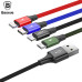 Кабель 4 в 1 Type-C/ Micro USB/ Lightning (2 шт) 3.5А Baseus CA1T4-D01 1.2 м