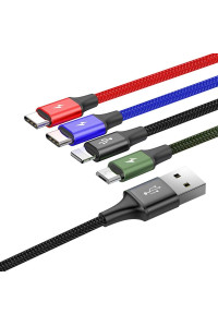 Кабель 4 в 1 Type-C-2 шт/ Micro USB/ Lightning 3.5А Baseus CA1T4-E01 1.2 м 