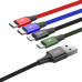 Кабель 4 в 1 Type-C-2 шт/ Micro USB/ Lightning 3.5А Baseus CA1T4-E01 1.2 м 