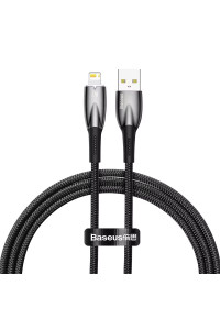 USB кабель Baseus Glimmer Series Lightning для iPhone 14 13 12 11 с подсветкой 1 м