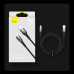 USB кабель Baseus Glimmer Series Lightning для iPhone 14 13 12 11 с подсветкой 1 м