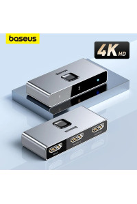 Двонаправлений HDMI перемикач 2 в 1 Switcher Matrix Baseus 4k 60hz (CAHUB-BC0G)