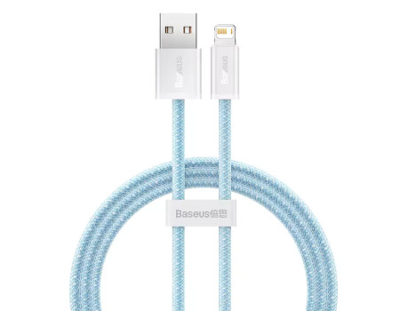 Кабель Baseus Dynamic Series для iPhone 14 13 12 11 2.4A USB Lightning блакитний