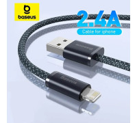 Кабель USB Lightning Baseus Dynamic Series для iPhone 14 13 12 11 2.4A серый