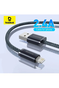Кабель USB Lightning Baseus Dynamic Series для iPhone 14 13 12 11 2.4A серый
