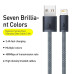 Кабель USB Lightning Baseus Dynamic Series для iPhone 14 13 12 11 2.4A серый