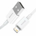 Кабель для iPhone 11 12 USB Lightning Baseus 2.4A White