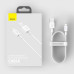 Кабель для iPhone 11 12 USB Lightning Baseus 2.4A White