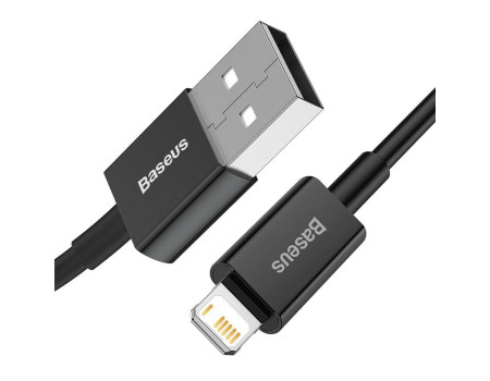 Кабель USB Lightning Baseus для iPhone 12/13/14 2.4A Black (CALYS-C01)