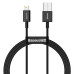 Кабель USB Lightning Baseus для iPhone 12/13/14 2.4A Black (CALYS-C01)