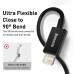 Кабель USB Lightning Baseus для iPhone 12/13/14 2.4A Black (CALYS-C01)
