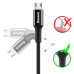 Кабель Micro USB Baseus реверсивний з LED підсвічуванням