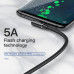 Кабель для быстрой зарядки USB Type-C 90° 5A BASEUS 1 метр (CATFS-B01) 