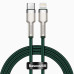 Кабель Baseus Cafule Series Metal Type-C Lightning PD 20W 1 метр для iPhone iPad
