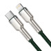 Кабель Baseus Cafule Series Metal Type-C Lightning PD 20W 1 метр для iPhone iPad