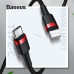 Кабель Type C Lightning Baseus 18W PD Quick Charge Black Red 1м (CATLKLF-91) 