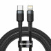 Кабель Type C Lightning Baseus 20W PD Fast Charging Gray Black 1 м (CATLKLF-FG1)