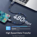 Кабель Baseus 100W Type-C Type-C з Ваттметром Тестером Display Fast Charging для Смартфону Ноутбука