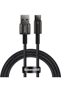 Кабель Baseus Tungsten Gold Fast Charging USB Type-C 100W 6A Black