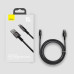 Кабель Baseus Tungsten Gold Fast Charging USB-C 100W 6A Black