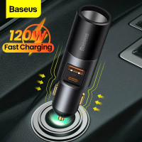 Автозарядка для телефона Baseus USB-C USB-A 120W QC4.0 QC3.0 PD3.0