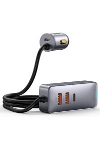 Автомобильное зарядное устройство Baseus 120W QC 3.0 PD 3.0 с удлинителем (CCBX-120C2X)