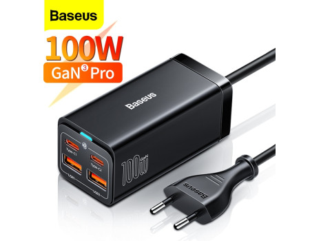 Зарядний пристрій Baseus GaN 3 PRO 100W + кабель Type-C 100W