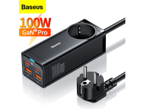 Зарядна станція подовжувач Baseus 100W GaN3 Pro PD3.0 QC4.0 (CCGAN100-1ACE)
