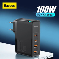 Зарядний пристрій Baseus GaN 100W 2 USB-C 2 USB-A + кабель USB-C 100W