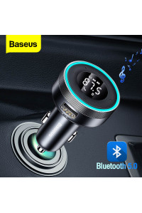 FM Transmitter Baseus Bluetooth 5.0 USB-A Hands Free для авто (CCLH-01)