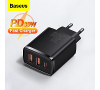 Зарядний пристрій Baseus 30W 2 USB-A + USB-C PD3.0 QC3.0