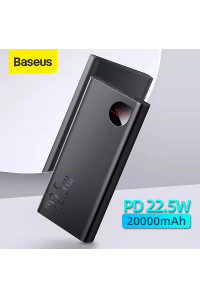 Baseus Power Bank 20000 mAh 22.5W быстрая зарядка QC PD AFC металл корпус LED дисплей (PPIMDA)