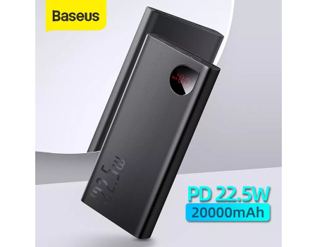 Baseus Power Bank 20000 mAh 22.5W быстрая зарядка QC PD AFC металл корпус LED дисплей (PPIMDA)