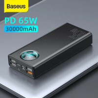 Power Bank Baseus 30000mAh 65W USB C PD 3.0 QC3.0 SCP LED для смартфона и ноутбука